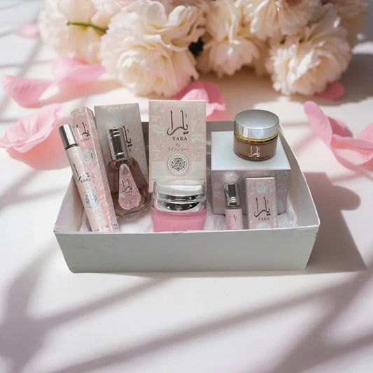 Coffret Parfum Yara Rose – Parfum, Crème Corps Accessoires