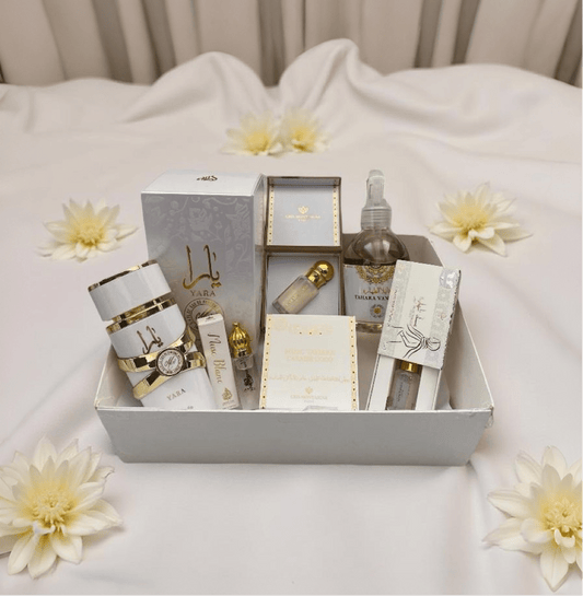 Box Yara Blanc – Coffret Parfumé Musc Blanc Parfums de Dubaï